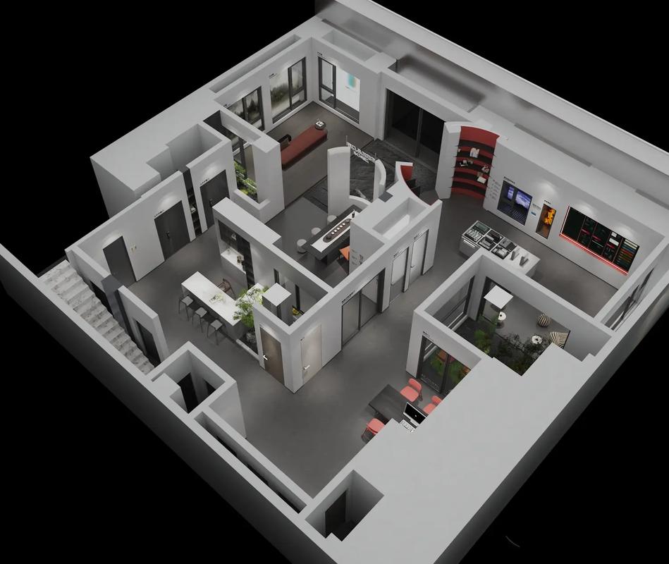 150平方米門窗專賣店裝修設(shè)計與平面布局方案